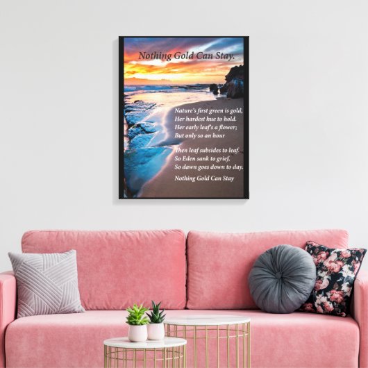 Zee blauw canvas afdruk (Insitu (Woonkamer))