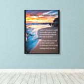 Zee blauw canvas afdruk (Insitu (Houten vloer))
