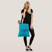 Zee blauw draagtas (Op model)