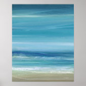 Zee Blauw strand | Abstracte Waterverf van de Ocea Poster (Voorkant)