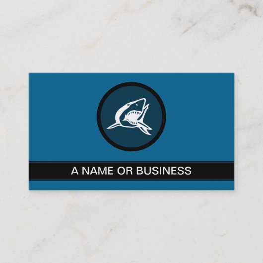 zee blauwe bubbel visitekaartje (Voorkant)