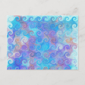 Zee Blauwe Curls Briefkaart
