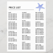 Zee Blauwe Strand Stervis, Visagist, Schoonheidssa Flyer (Achterkant)