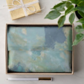 Zee Blauwe Waterverf Tissuepapier (Geschenk)