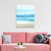 Zee Blue Beach Waves Kustgolf Canvas Afdruk (Insitu (Woonkamer))