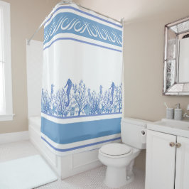 Zee Blue Design Douchegordijn