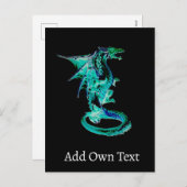 Zee Blue Dragon Feestdagenkaart (Voorkant / Achterkant)