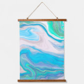 Zee Blue en Green Bubbles en Ocean Art Hangend Wandkleed (Voorkant)