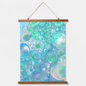 Zee Blue en Green Bubbles en Ocean Art Hangend Wandkleed (Voorkant 2)