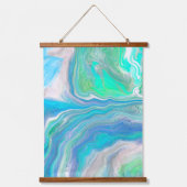 Zee Blue en Green Bubbles en Ocean Art Hangend Wandkleed (Voorkant 3)