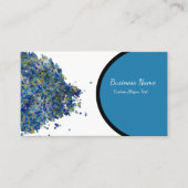 Zee Blue Seed Bead Pile Custom Visitekaartje (Voorkant)