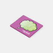 Zee Blue Talk Bubble Persoonlijke naam Post-it® Notes (Schuin)