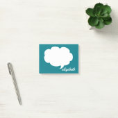 Zee Blue Talk Bubble Persoonlijke naam Post-it® Notes (Kantoor)