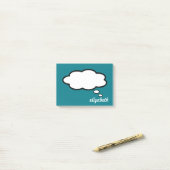 Zee Blue Talk Bubble Persoonlijke naam Post-it® Notes (Op bureau)