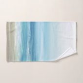 Zee Blue Waterverf Ocean Waves Kuststrand Bad Handdoek (Handdoek)