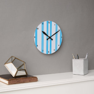 Zee Bries Strepen Acryl Wandklok Ronde Klok