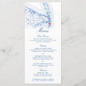 Zee Bright New Jersey Kaart Bestemming Bruiloft (Voorkant)