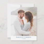 Zee Bright NJ Elegant Kaart Bestemming Bruiloft (Achterkant)