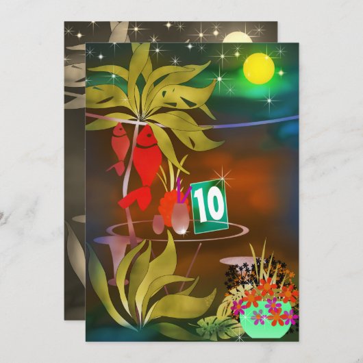 Zee café bar cocktail party night moo kaart (Voorkant / Achterkant)