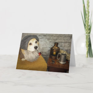 Zee Chanty Corgi verjaardagswenskaart Kaart