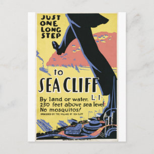 Zee Cliff New York Advertisation Poster Briefkaart