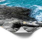 Zee Coast Cinque Terre Manarola Riomaggiore Italië Perfect Poster (Hoek)