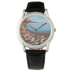 Zee Coast Rocky CLIFFS SEASHORE Ontspannend helder Horloge