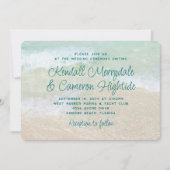 Zee Coastal Wedding Invitation Sjabloon Kaart (Voorkant)