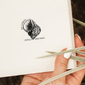 Zee Conch Boek Ex Libris Rubberstempel