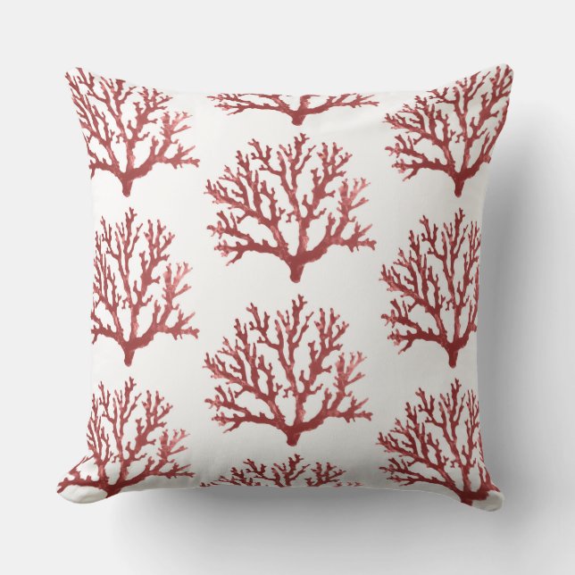 Zee Coral Accent Pillow | Sierkussennen aan de kus Kussen (Voorkant)
