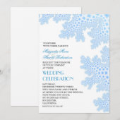 Zee Coral Modern Beach Huwelijksuitnodiging Kaart (Voorkant / Achterkant)