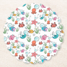 Zee Creature onderzetters, zee Creature Table Ware Kartonnen Onderzetters