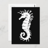 Zee Creature Silhouette - Seapaarden Briefkaart (Voorkant / Achterkant)