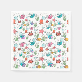 Zee Creature thema servetten, onder water thema Servet