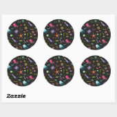Zee Critters Patroon Ronde Sticker (Vel)