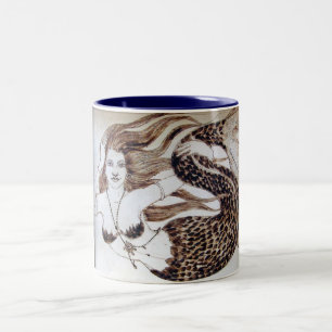 Zee Dancer Serious Coffee in Blue-Winter Sale! Tweekleurige Koffiemok