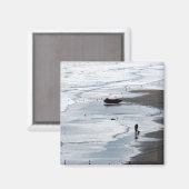 Zee dat bij schemering aan land komt magneet (Voorkant / Achterkant)