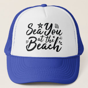 Zee dat je bij het strand bent trucker pet