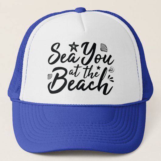 Zee dat je bij het strand bent trucker pet (Voorkant)