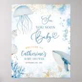 Zee dat u binnenkort Baby shower welkomstbord Poster (Voorkant)