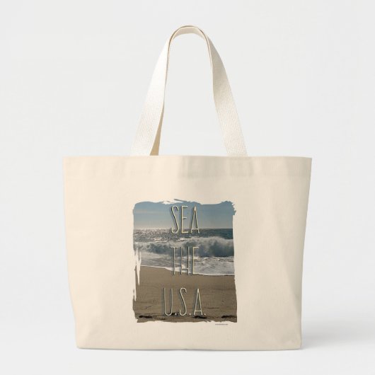 Zee De zomervakantieperiode van de VS Grote Tote Bag (Voorkant)