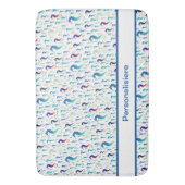 zee, dier, vis, zeepaard, kleur, kleurrijk; badmat (Voorkant Verticaal)