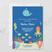 Zee dieren baby shower kaart (Voorkant)