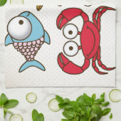 Zee dieren keukenhanddoek (Gevouwen)