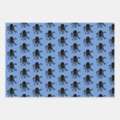 Zee Dierlijke octopus Silhouette Inpakpapier Vel (Voorkant 3)