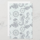  Zee dierpatroon Briefpapier (Voorkant / Achterkant)