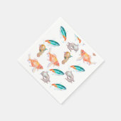 Zee dierpatroon servet (Hoek)