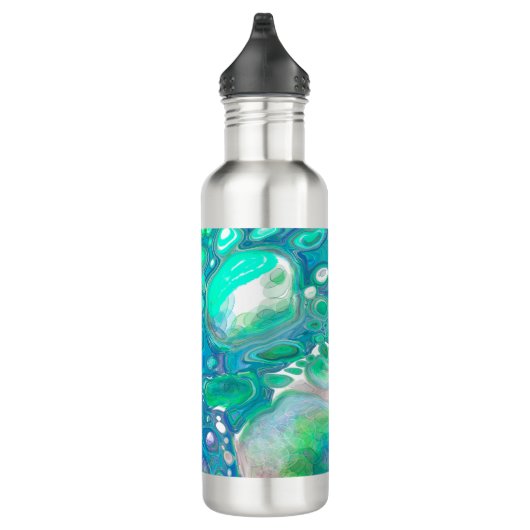 Zee digitale Abstracte kunst Waterfles (Rechts)