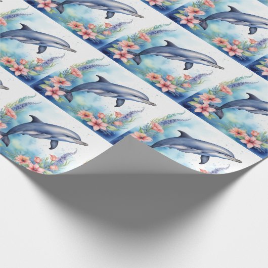 Zee Dolfijn Cadeaupapier (Hoek)