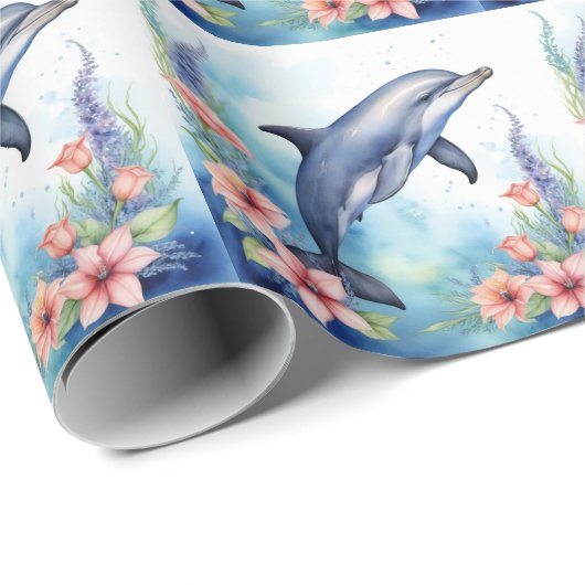 Zee Dolfijn Cadeaupapier (Rol Hoek)
